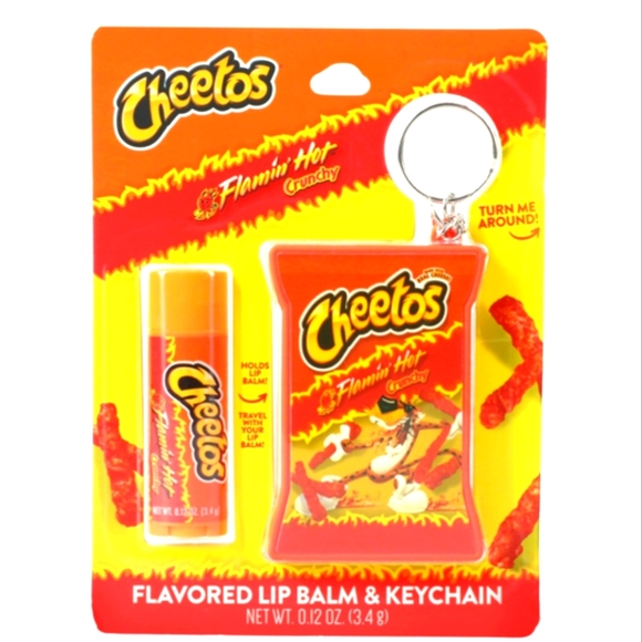 Flaming Hot Cheeto lip balm and keychain Set - Picture 1 of 4